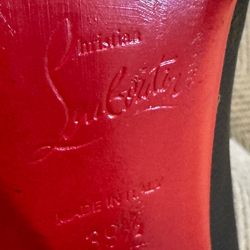 Christian Louboutin Chrome, White & Black Platform Heels- Authenticated - Picture 7 of 14